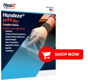 A hand wearing the Handeze Flexfit Glove