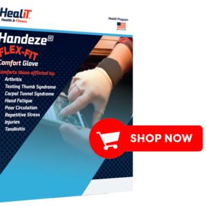 A hand wearing the Handeze Flexfit Glove