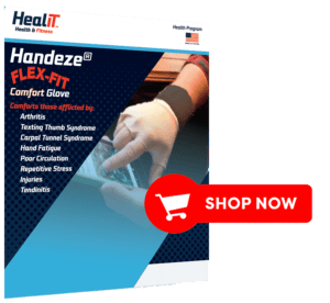 A hand wearing the Handeze Flexfit Glove